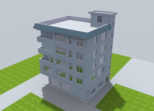 12x14 五层街边联排住宅楼房四开间房屋设计图平面图户型图建筑结构